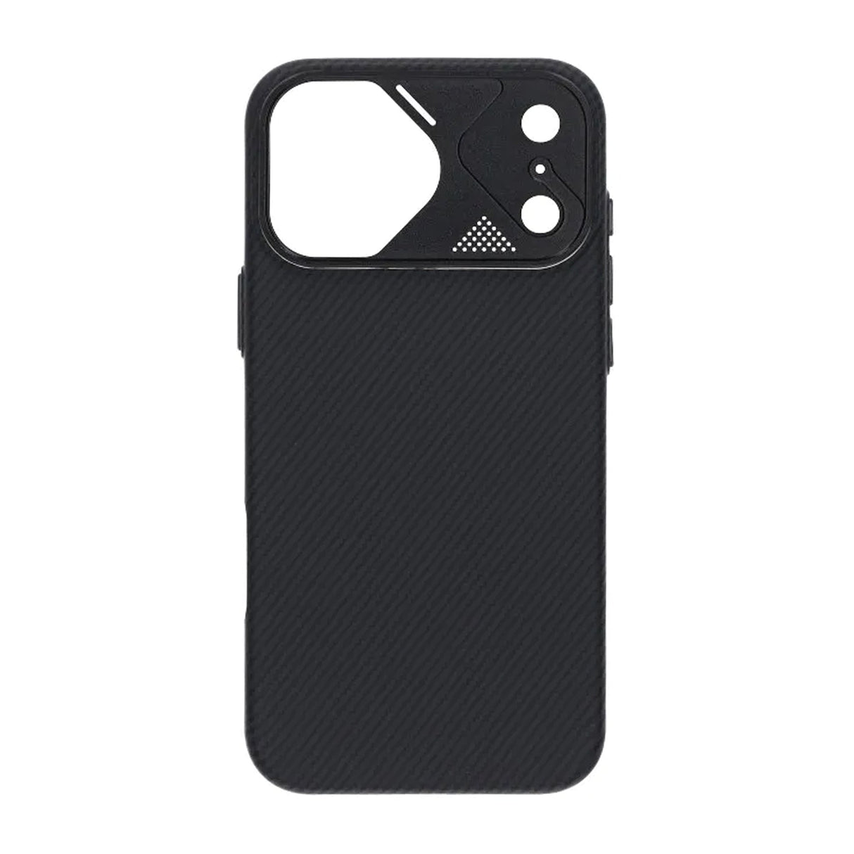 iPhone 17 Pro Max Cover Kulfibermønster MagSafe Sort