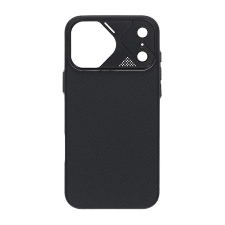 iPhone 17 Pro Max Cover Kulfibermønster MagSafe Sort