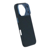 iPhone 17 Pro Max Cover Kulfibermønster MagSafe Blå