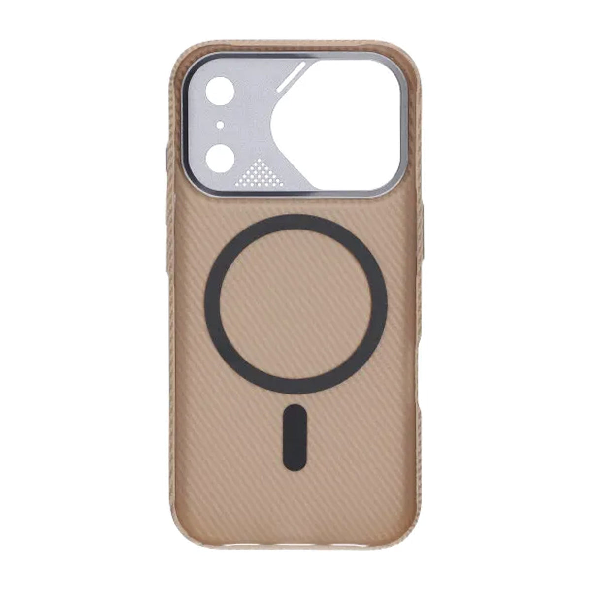 iPhone 17 Pro Max Cover Kulfibermønster MagSafe Beige