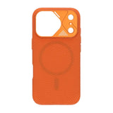 iPhone 17 Pro Max Cover Kulfibermønster MagSafe Orange