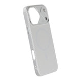 iPhone 17 Pro Max Cover Kulfibermønster MagSafe Sølv