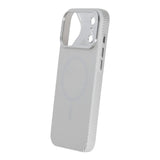 iPhone 17 Pro Max Cover Kulfibermønster MagSafe Sølv