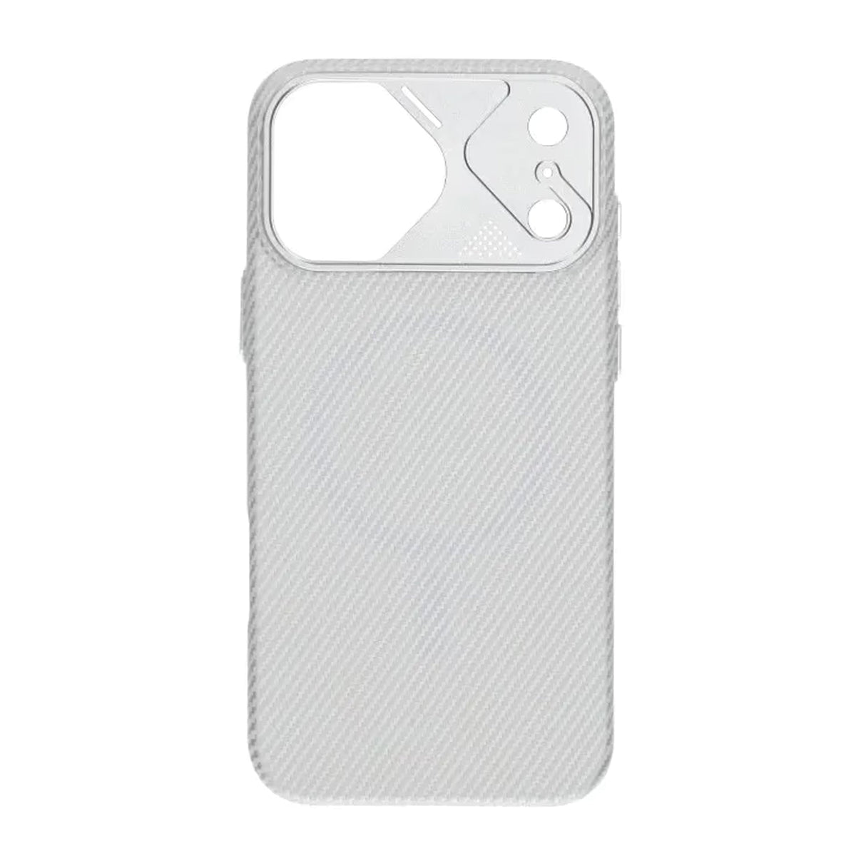 iPhone 17 Pro Max Cover Kulfibermønster MagSafe Sølv
