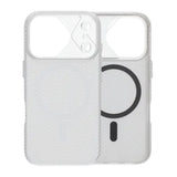 iPhone 17 Pro Cover Kulfibermønster MagSafe Sølv