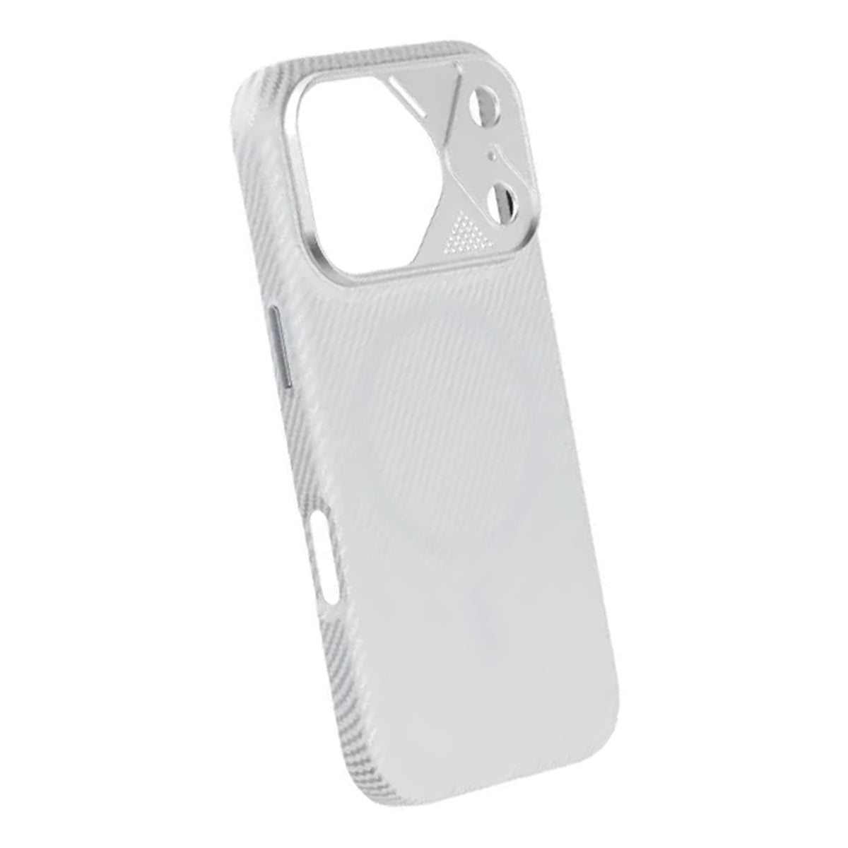 iPhone 17 Pro Cover Kulfibermønster MagSafe Sølv
