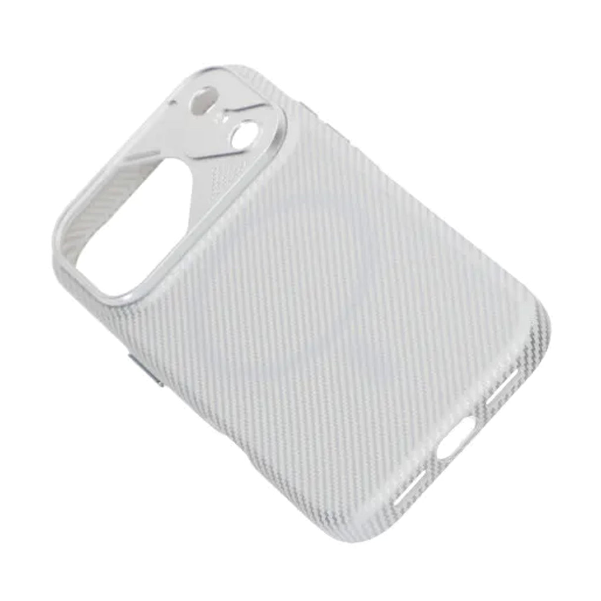 iPhone 17 Pro Cover Kulfibermønster MagSafe Sølv