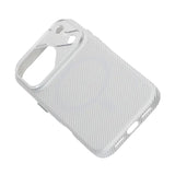 iPhone 17 Pro Cover Kulfibermønster MagSafe Sølv