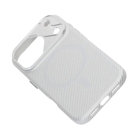 iPhone 17 Pro Cover Kulfibermønster MagSafe Sølv