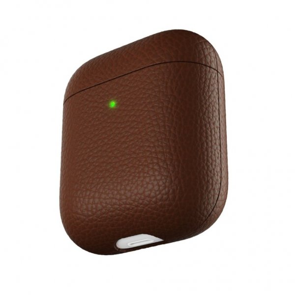 KeyBudz AirPods (1/2) Skal PodSkinz Ægte Læder Brun