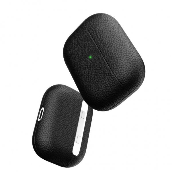KeyBudz AirPods Pro Cover PodSkinz Ægte Læder Sort