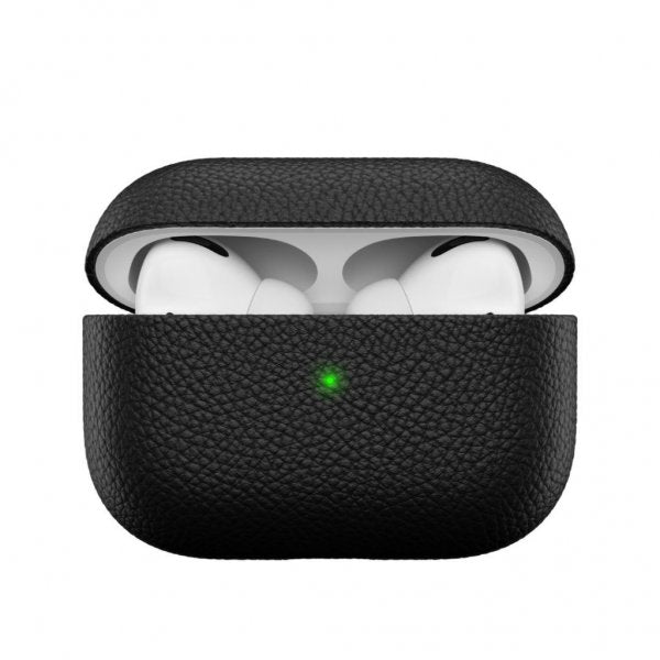 KeyBudz AirPods Pro Cover PodSkinz Ægte Læder Sort