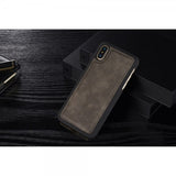 Dg.Ming iPhone X/Xs Pungcover Aftageligt Cover Mørkebrun