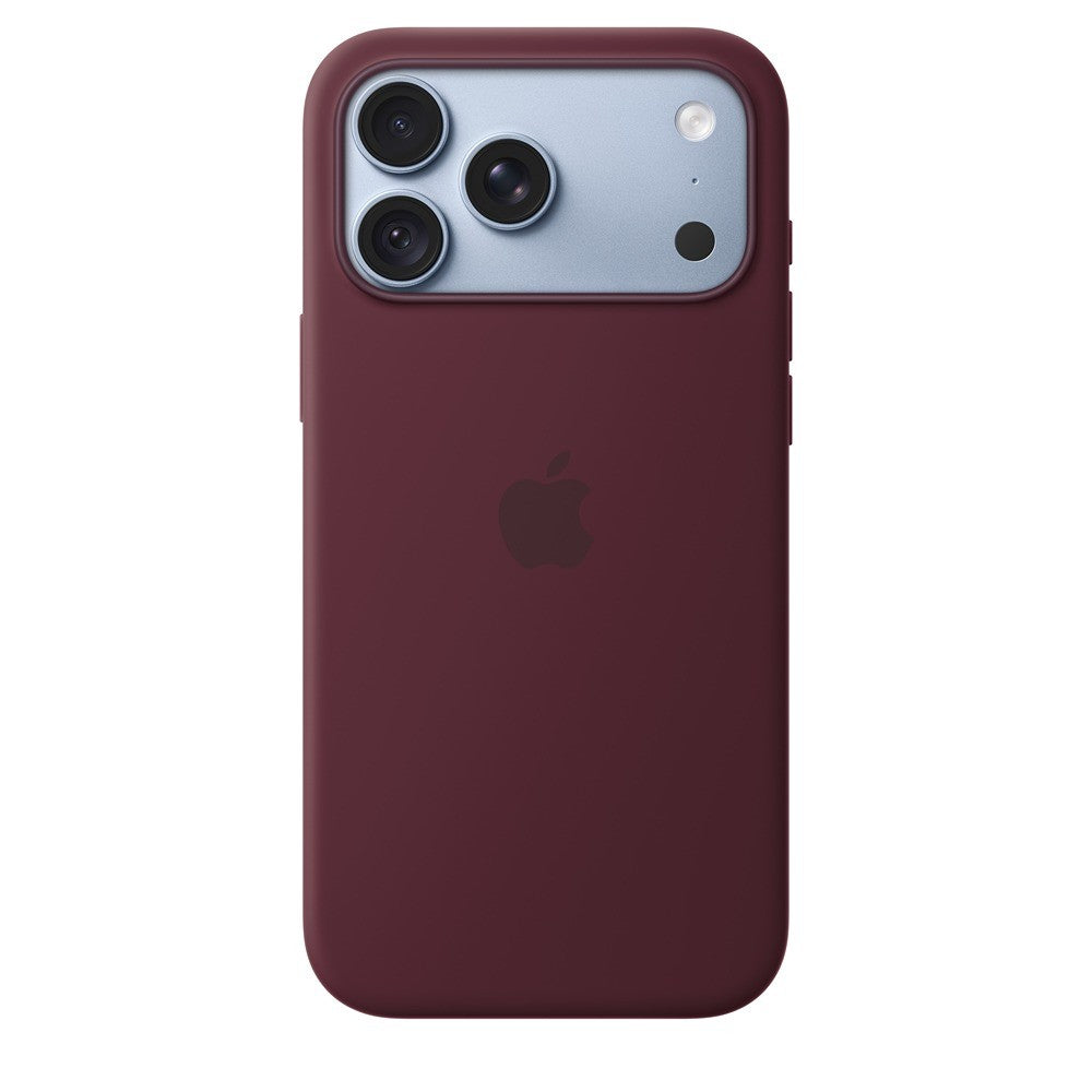 Apple Original iPhone 18 Pro Max Cover i silikone med MagSafe Burgundy