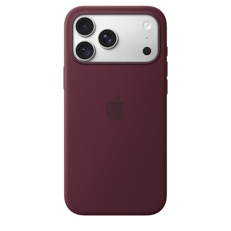 Apple Original iPhone 18 Pro Max Cover i silikone med MagSafe Burgundy
