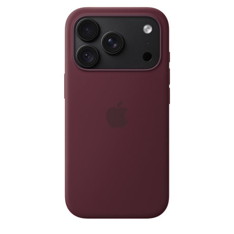 Apple Original iPhone 18 Pro Cover i silikone med MagSafe Burgundy