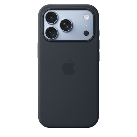 Apple Original iPhone 18 Pro Cover i silikone MagSafe marineblå