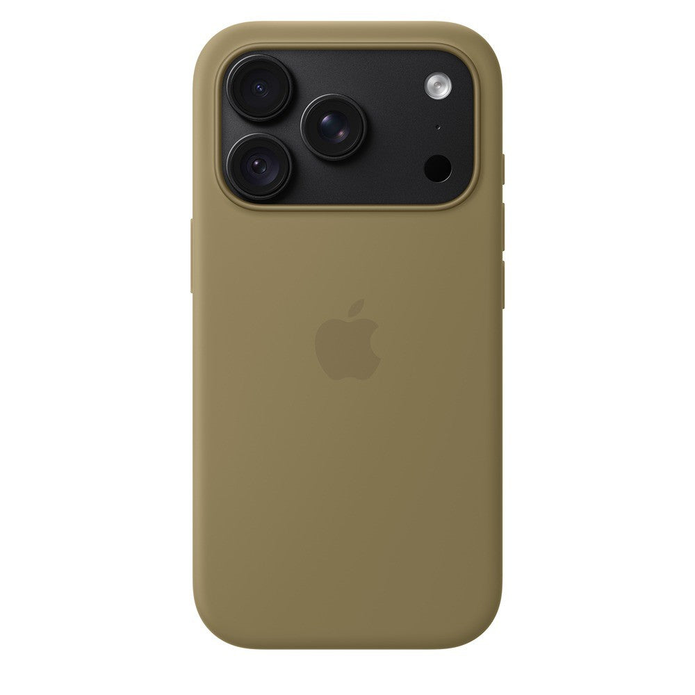 Apple Original iPhone 18 Pro Cover i silikone MagSafe olivengrøn