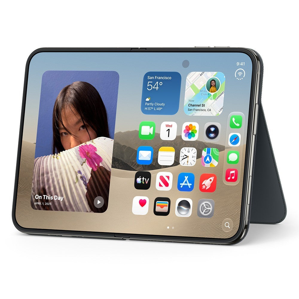 Apple Original iPhone Duo Cover Folio Kickstand MagSafe Marineblå