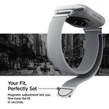 Spigen Apple Watch 38/40/41/42mm Rem WBM4 Sølv