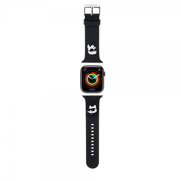 Karl Lagerfeld Apple Watch 38/40/41mm Rem Gummi NFT Karl & Choupette Sort