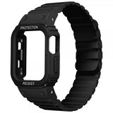 Apple Watch 40/41mm Armbånd med Cover Silikone Magnetlukning Sort