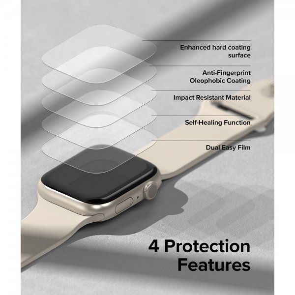 Ringke Apple Watch 40/41mm Skærmbeskyttelse Dual Easy Film 3-pak