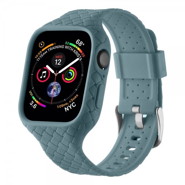 Apple Watch 41mm Armbånd Vævet tekstur Grønblå