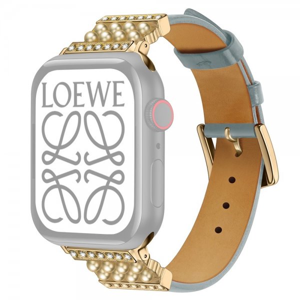 Apple Watch 44/45/46mm/Apple Watch Ultra Armbånd Perler Lyseblå
