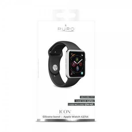 Puro Apple Watch 42/44/45mm Armbånd Ikon Sort