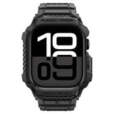 Spigen Apple Watch 42mm (Serie 10/11) Rem Rugged Armor Pro 2 Mat Sort