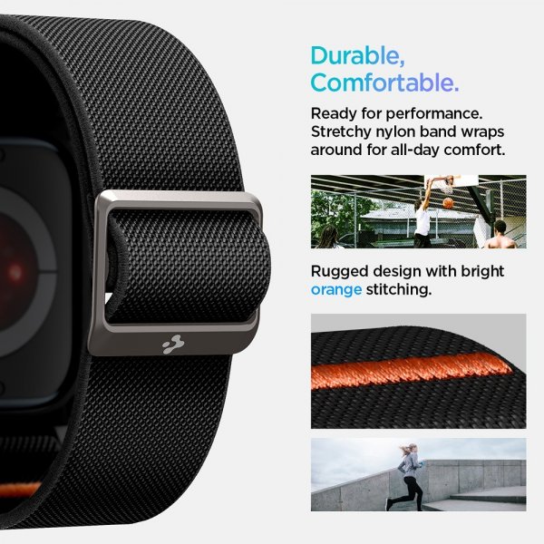 Spigen Apple Watch 42mm (Series 10/11) Rem og Etui Lite Fit Pro Mat Sort