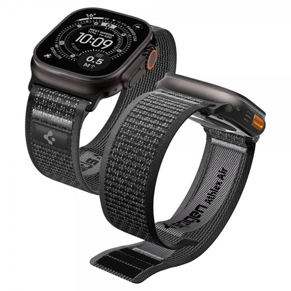 Spigen Apple Watch 44/45/46mm/Ultra 49mm Rem Athlex Air 2 Active Sort Grå
