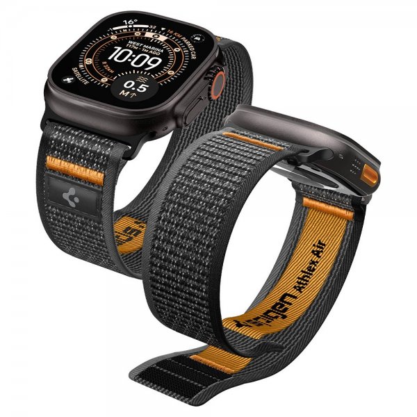 Spigen Apple Watch 44/45/46mm/Ultra 49mm Rem Athlex Air 2 Active Black Orange