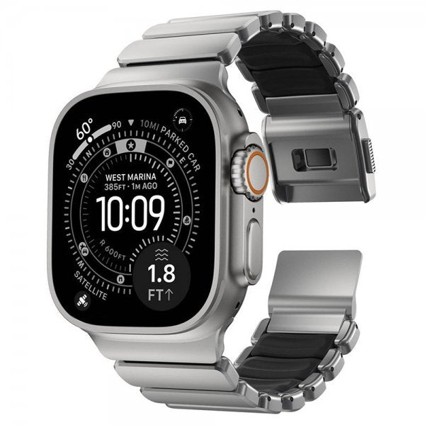Nomad Apple Watch 44/45/46mm/Ultra 49mm Rem Stratos Band Natur Sort