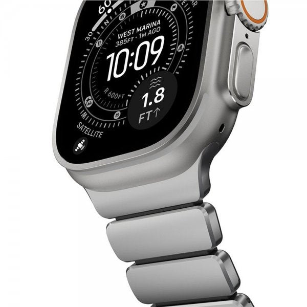 Nomad Apple Watch 44/45/46mm/Ultra 49mm Rem Stratos Band Natur Sort