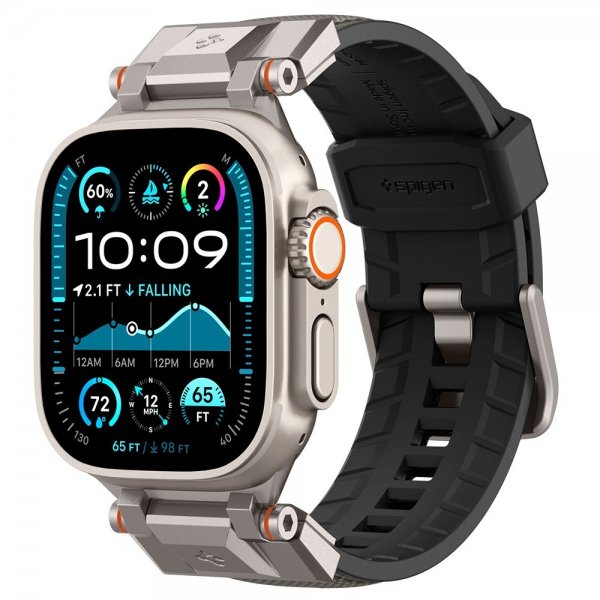Spigen Apple Watch 44/45/46mm/Ultra 49mm Armbånd DuraPro Armor Grå