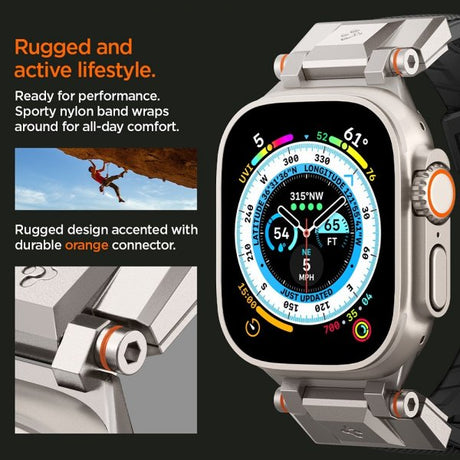 Spigen Apple Watch 44/45/46mm/Ultra 49mm Rem DuraPro Armor Sort