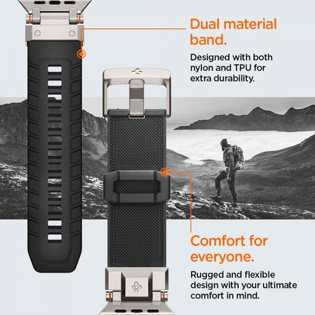 Spigen Apple Watch 44/45/46mm/Ultra 49mm Rem DuraPro Armor Sort