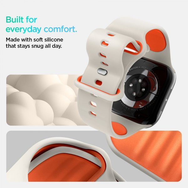 Spigen Apple Watch 44/45/46mm/Ultra 49mm Armbånd Nano Pop Orange Beige