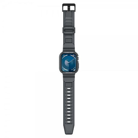 Spigen Apple Watch 44/45mm Armbånd og Cover Rugged Armor Pro Dark Gray