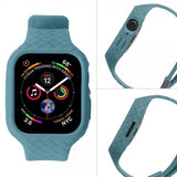 Apple Watch 45mm Armbånd Vævetekstur Grønblå