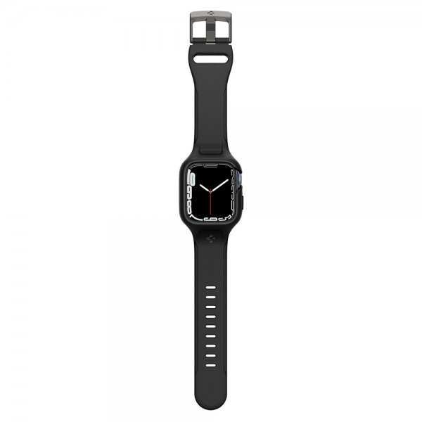 Spigen Apple Watch 45mm Skal med Armbånd Liquid Air Pro Sort