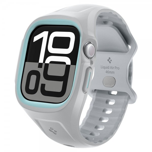 Spigen Apple Watch 46 mm (Series 10/11) Cover med Rem Liquid Air Pro Grå