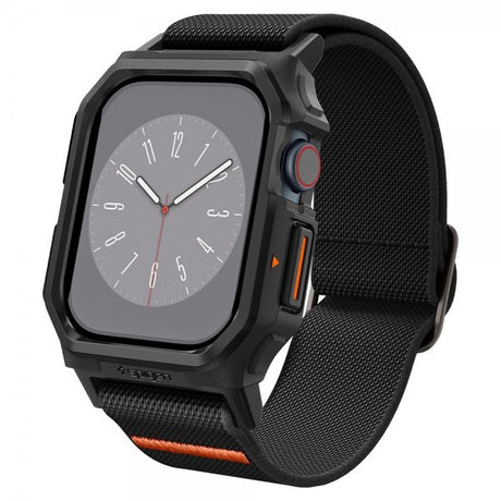 Spigen Apple Watch 46mm (Series 10/11) Rem og etui Lite Fit Pro Matte Black