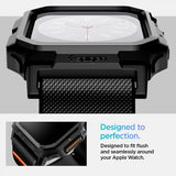 Spigen Apple Watch 46mm (Series 10/11) Rem og etui Lite Fit Pro Matte Black