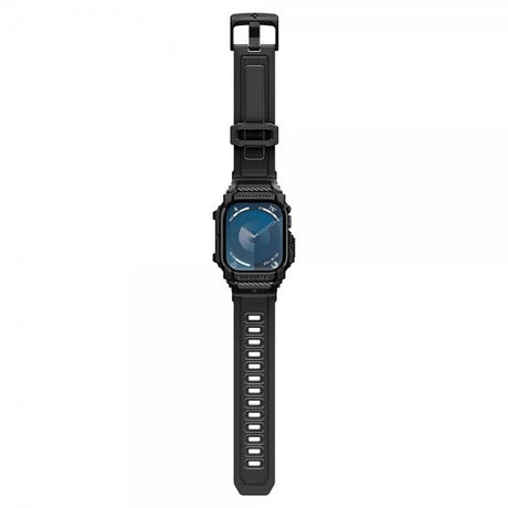 Spigen Apple Watch 46 mm (Series 10/11) Armbånd og Skal Rugged Armor Pro Matte Black
