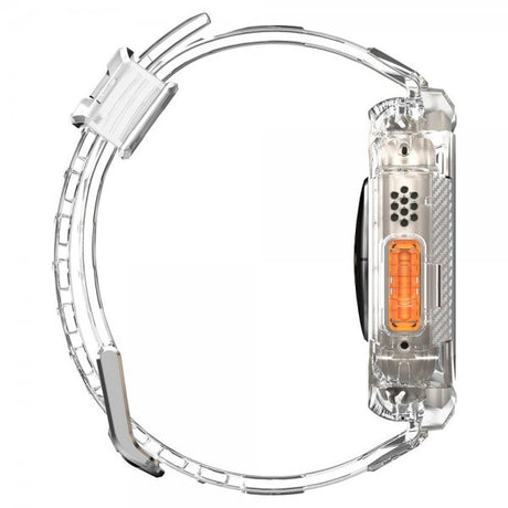 Spigen Apple Watch Ultra 49mm Armbånd og Cover Rugged Armor Pro Crystal Clear