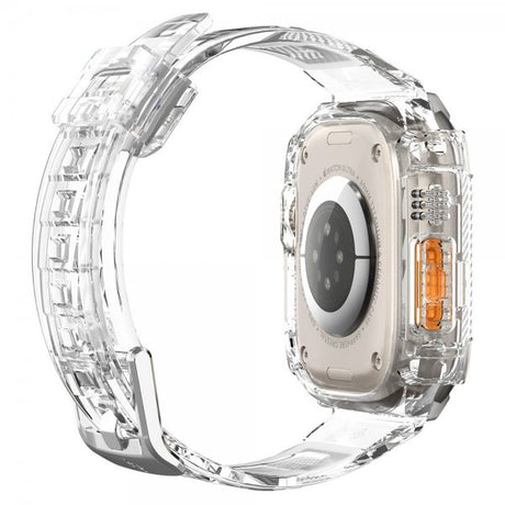 Spigen Apple Watch Ultra 49mm Armbånd og Cover Rugged Armor Pro Crystal Clear
