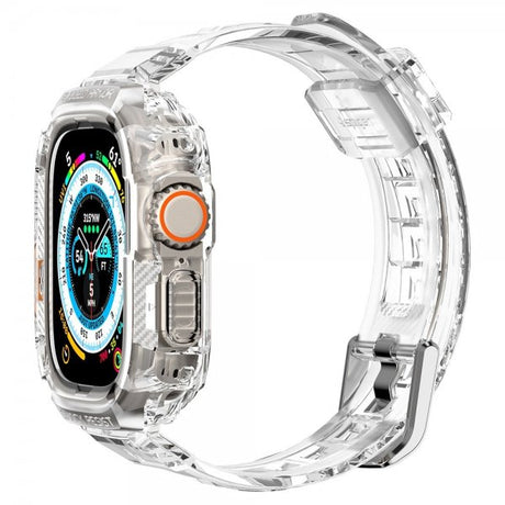 Spigen Apple Watch Ultra 49mm Armbånd og Cover Rugged Armor Pro Crystal Clear